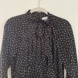 Black polkadot of longsleeve dress size 6